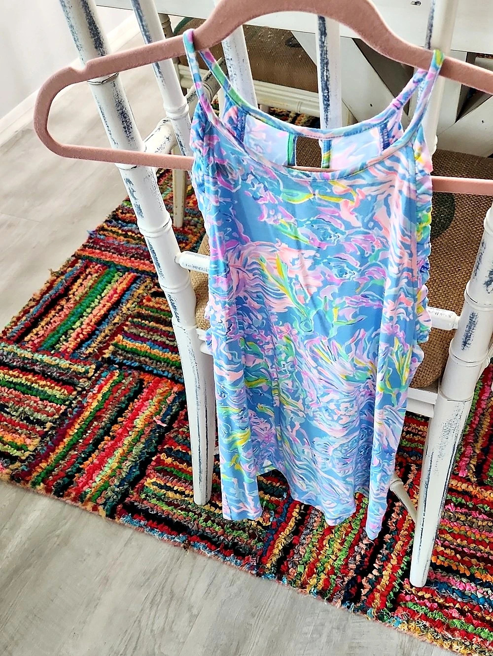 Lilly Pulitzer Tank Top blue, Purple Yellow Coastal Feel XS
